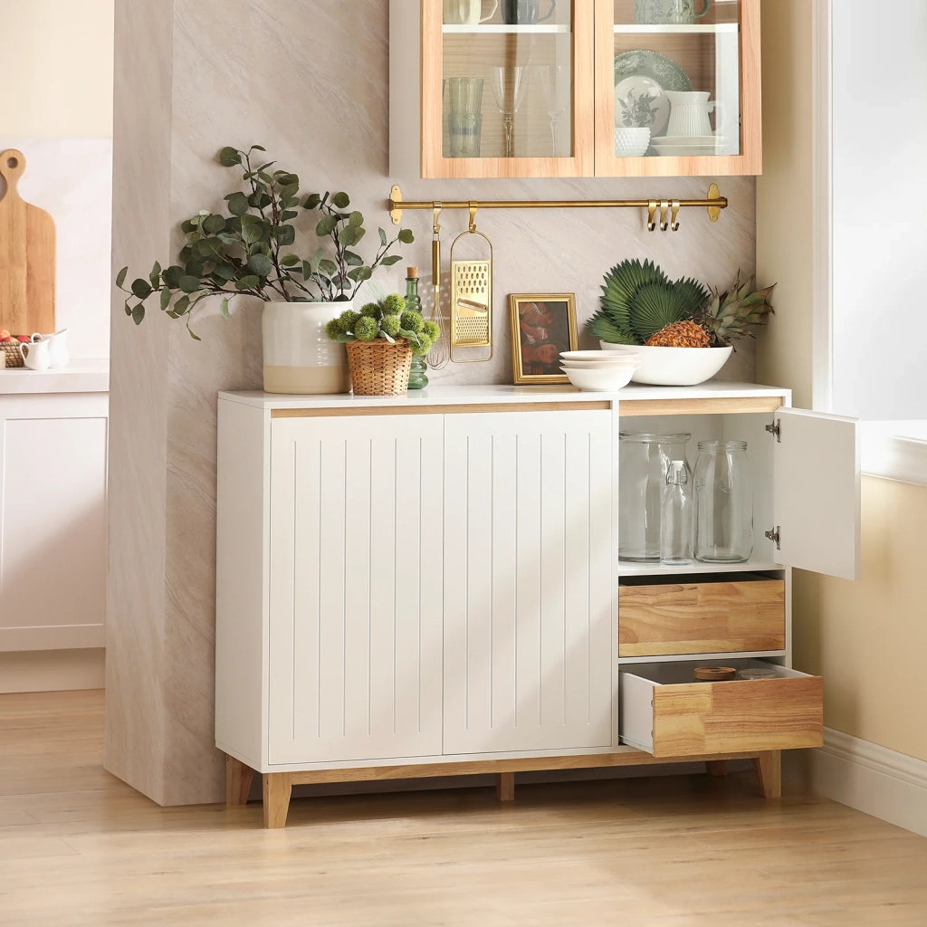 Credenza Mobile da cucina Armadio cucina Mobile da ingresso Buffet Mobile laterale credenza bassa Mobile TV 120x40x90m FSB75-WN SoBuy