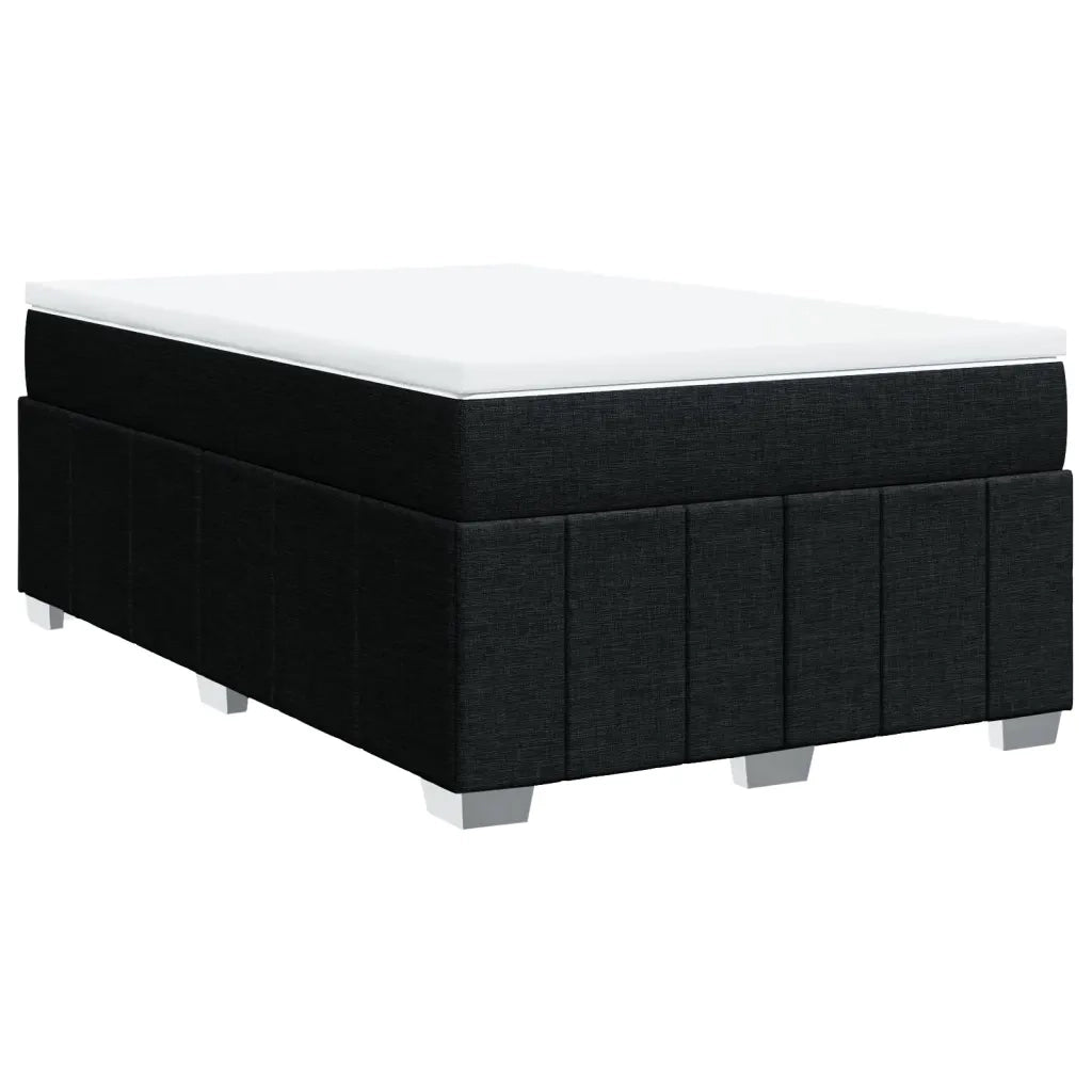 vidaXL Giroletto a Molle con Materasso Nero 120x190 cm in Tessuto