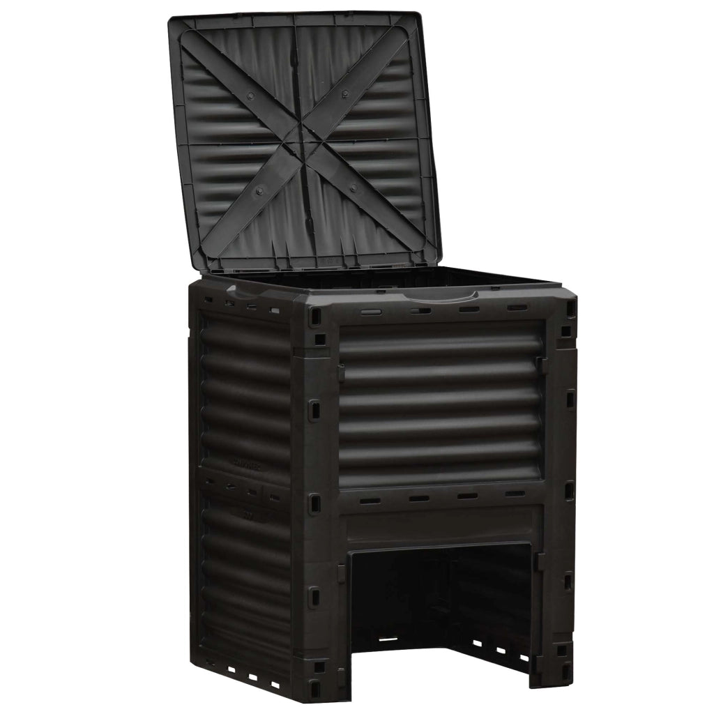 Compostatore da Giardino 300L ¨C zephmum ¨C Nero 60.5x60.5x81.5 cm