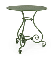 Tavolo da Giardino Esterno Pranzo Tondo Rotondo Metallo Acciaio Ø 70 90 Etienne Colore e Diametro: Verde Ø 70 cm