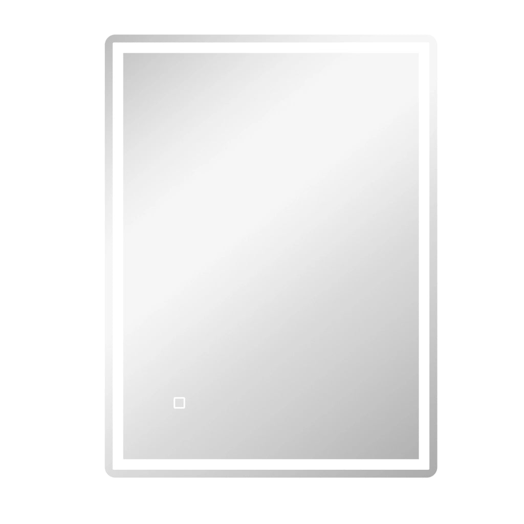 SPECCHIO LED Rettangolare 60 x 80 cm in vetro Silver con funzione antiappannamento