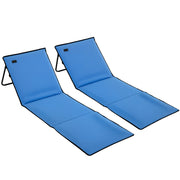 Set di 2 sedie da spiaggia con schienale reclinabile ¨C zephmum ¨C polipropilene blu