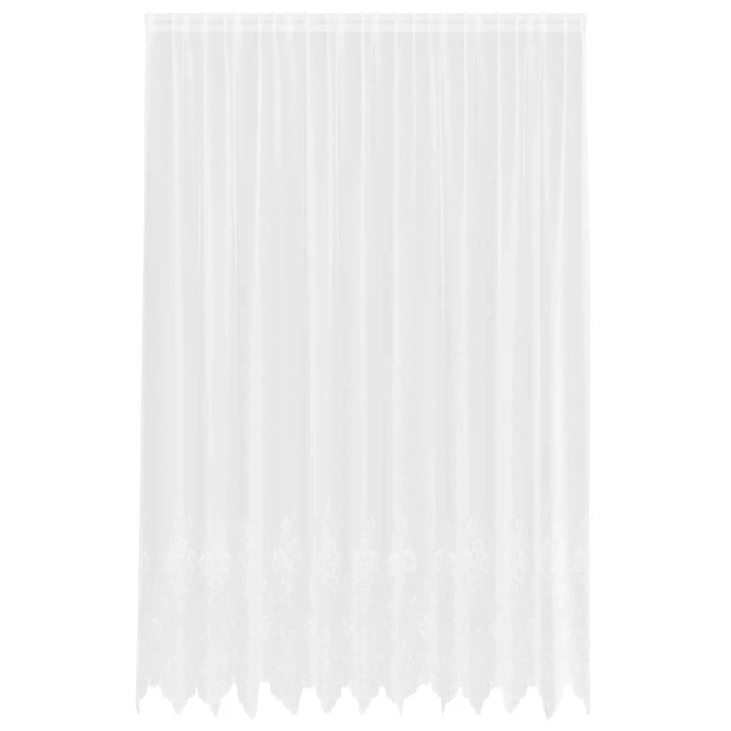 vidaXL Tende con tende Floreale Bianco 300 x 300 cm Poliestere
