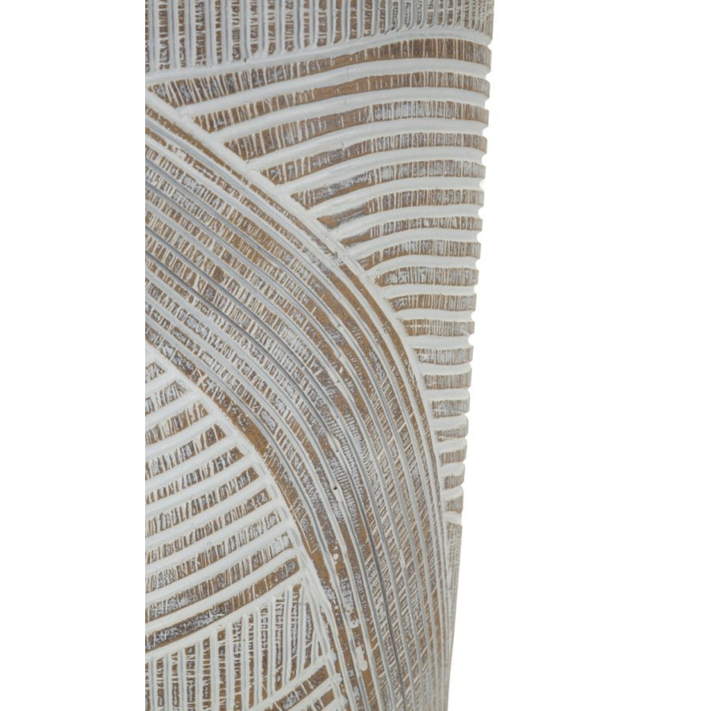 Vaso Decorativo Linee, Bianco, Poliresina, 55x19x19 cm