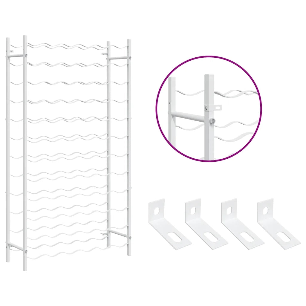 Portabottiglie per 72 Bottiglie Metallo Bianco CFW5640763
