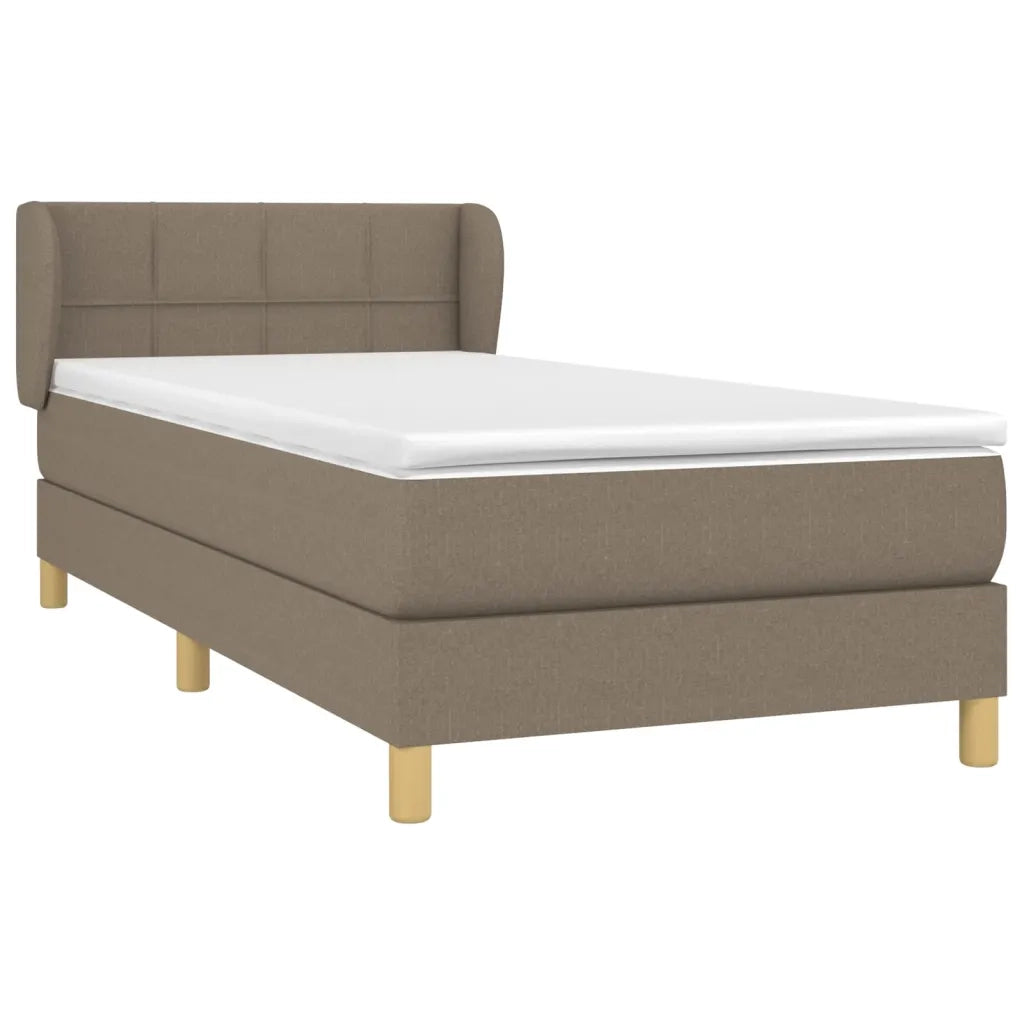 Giroletto a Molle con Materasso Tortora 90x190 cm in Tessuto