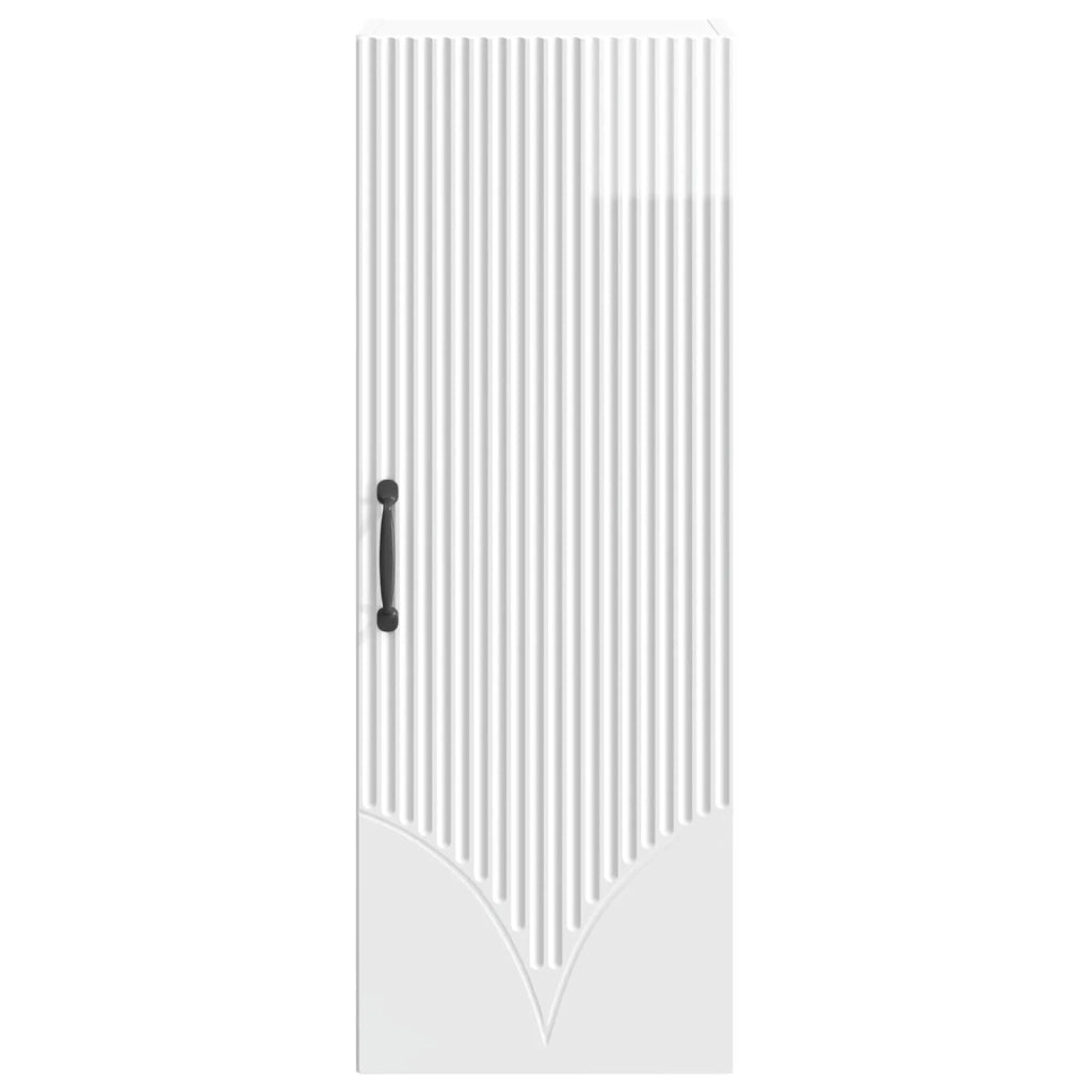 Armadietto a Muro | Mobiletto a muro Bianco Lucido 33 x 34,5 x 90 cm