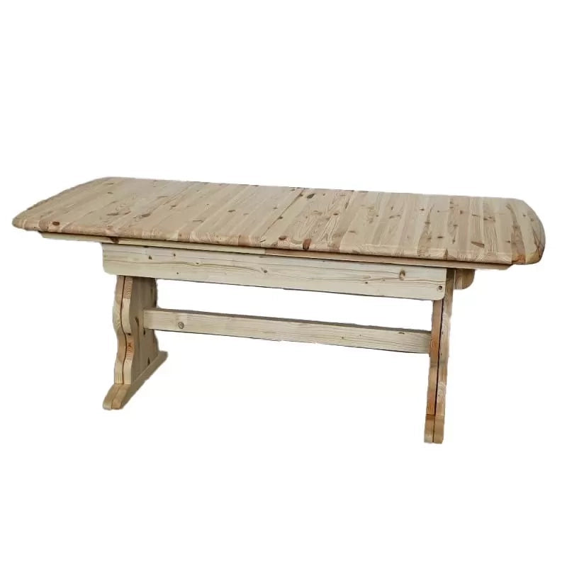 Tavolo fratino allungabile in legno pino grezzo 180x85x80 - Mobili 2G