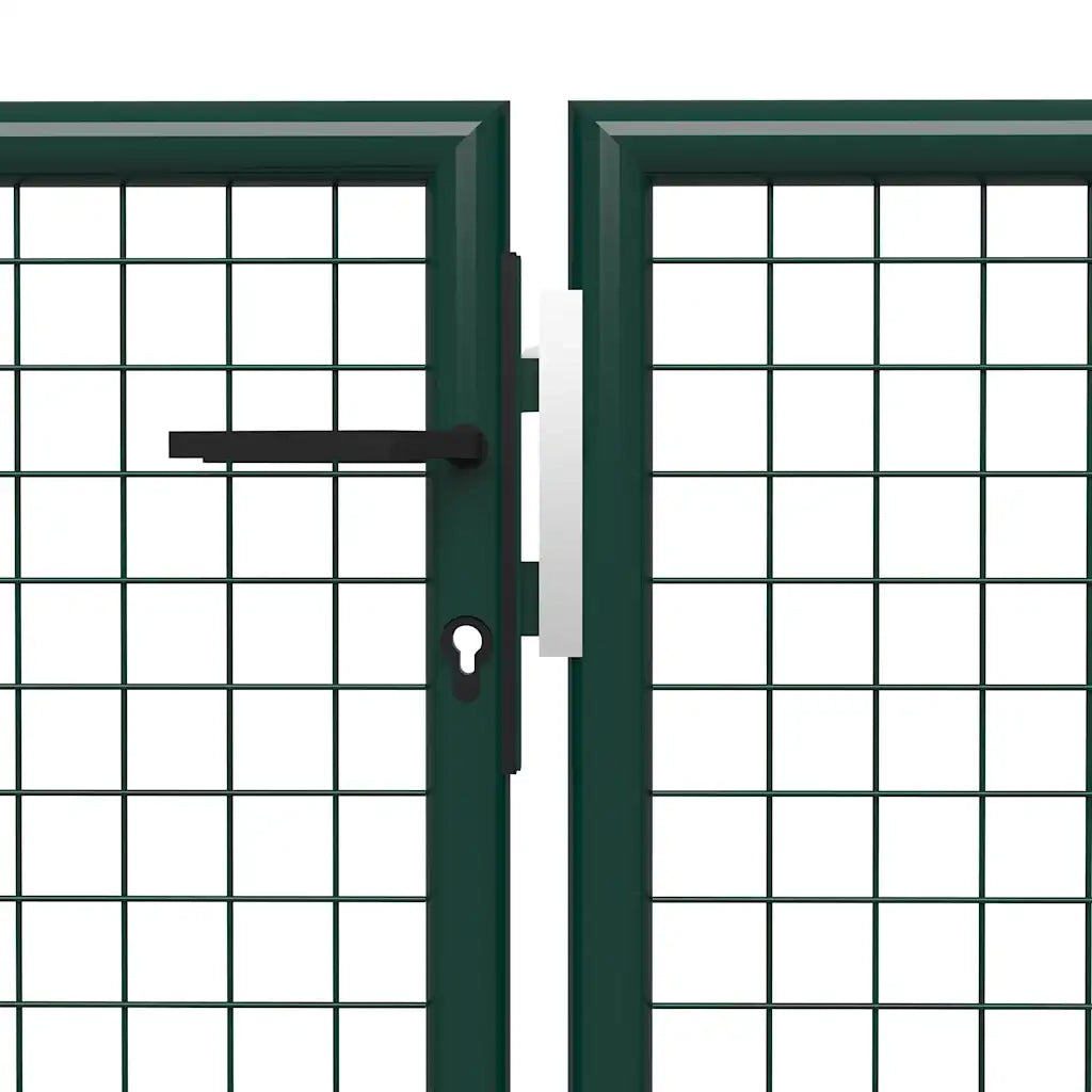 Cancello per Giardino in Acciaio 500x150 cm Verde