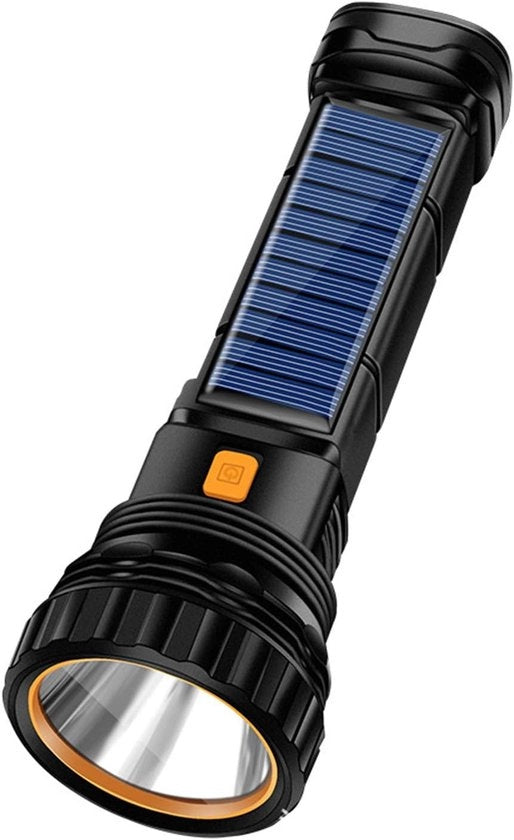 Lampada da Tascabile a LED con Funzione di Ricarica e Energia Solare, Stroboscopio e Cavo USB
