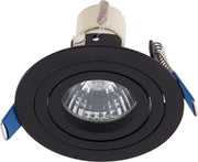 Faretto incasso orientabile tondo nero GU10 50W Maxlight