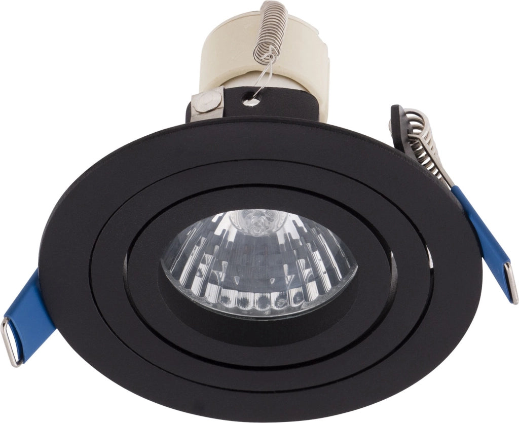 Faretto incasso orientabile tondo nero GU10 50W Maxlight