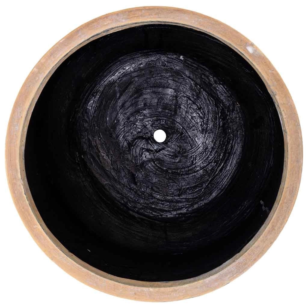 Fioriera in fibra di vetro marrone 46x46x42 cm
