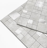 Tegole da parete cucina in marmo moquette autoadesiva per bagno mosaico adesivo grigio (5 fogli)
