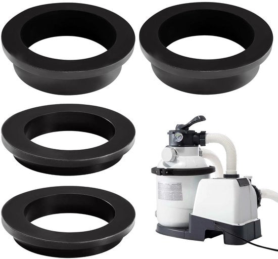 Set di O-ring 4 pezzi - Ricambi per Pompaggio a Filtro - O-ring a L - O-ring in Silicone di Alta Qualità - Installazione Facile - Anello di Filtro