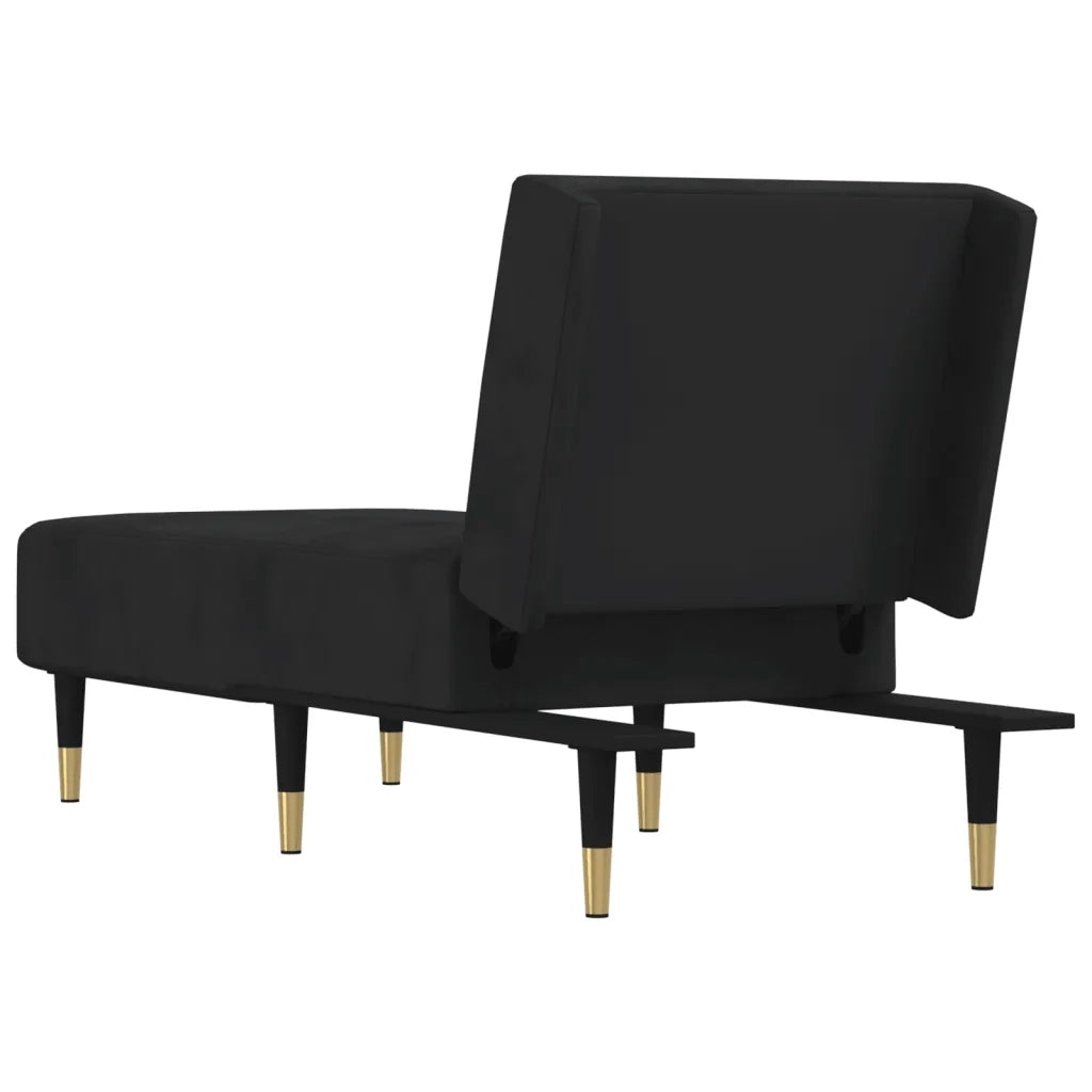 Chaise Longue in Velluto Nero 352805
