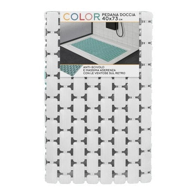 Tappetino antiscivolo doccia bianco 40x73 cm in plastica Spring