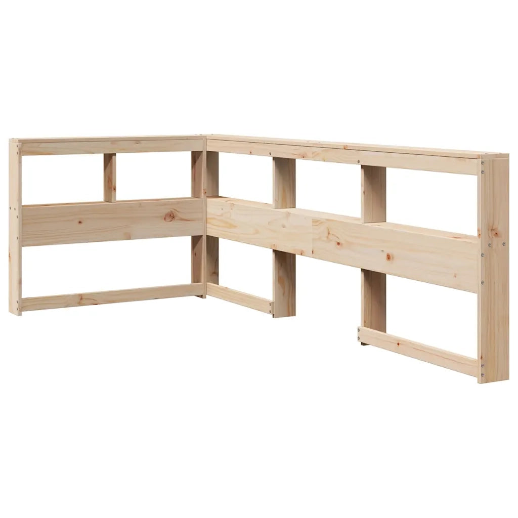Letto Libreria senza Materasso-Struttura Letto con contenitore 90x190 cm Legno Massello Pino 472132