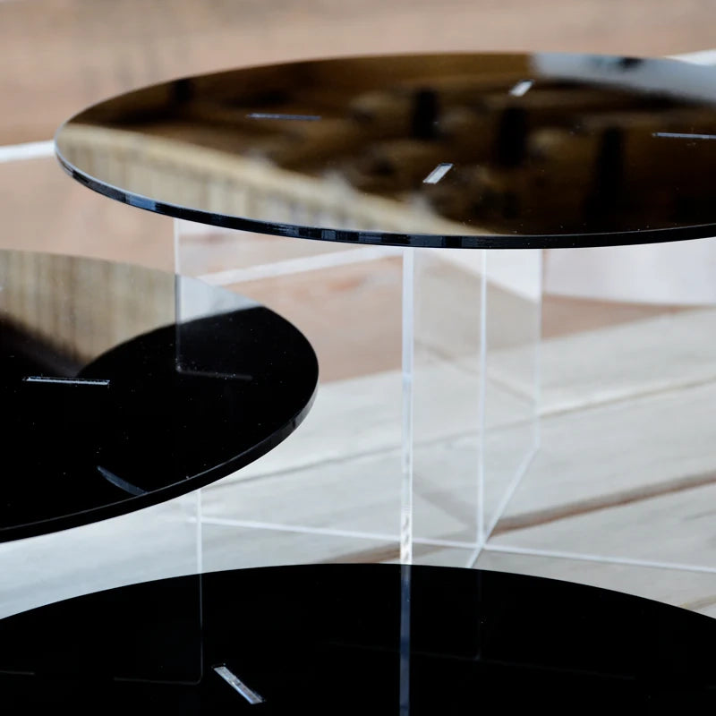 Alzatina tonda per torte nera - Set Completo 3 Alzatine