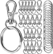 Sostegno per Chiave a Haken a Pistola - Set di Sostegni per Chiave - Creazione di Gioielli DIY - Rotazione a 360 Gradi - Haken a Pistola da 3 cm - Argento
