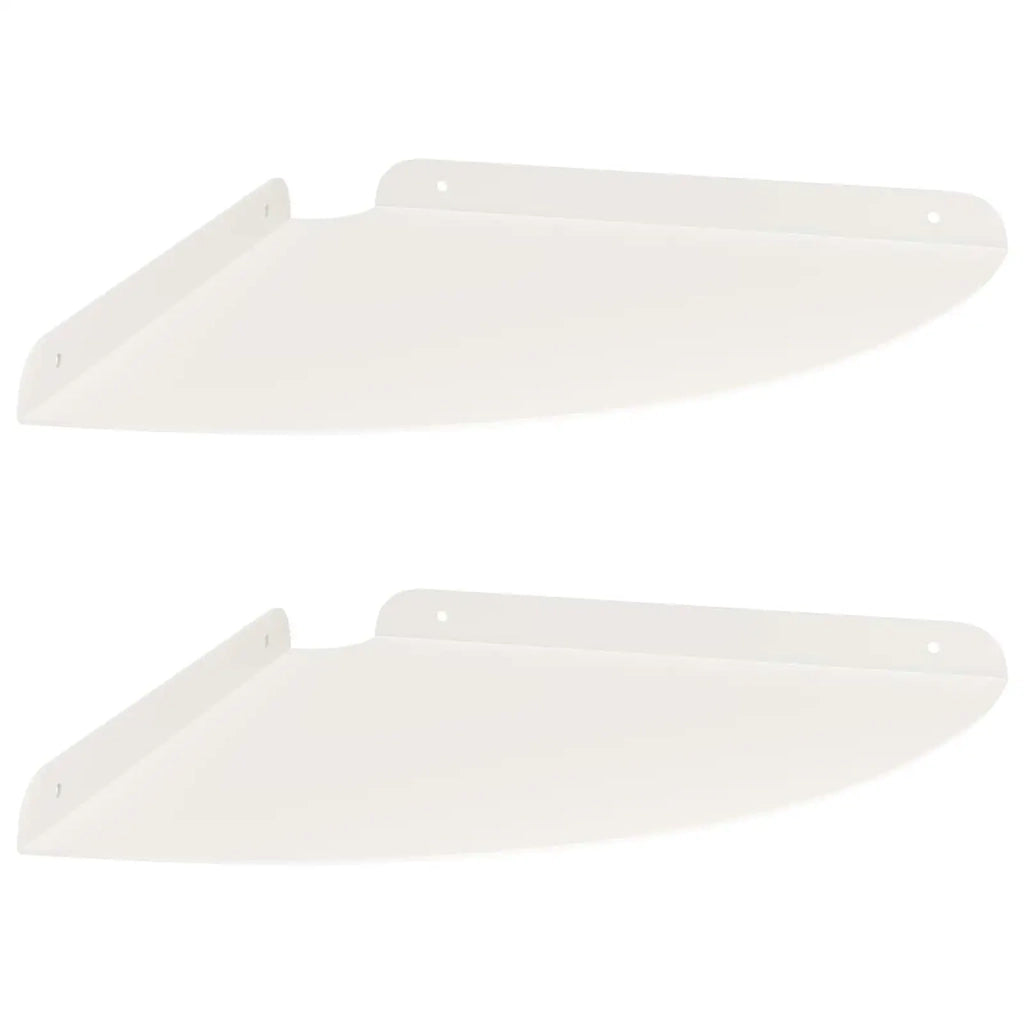 Mensola sospesa con lo scaffale 2 pcs Bianco 30 x 30 x 2 cm 8004120