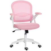 Sedia da Ufficio Ergonomica Regolabile con Schienale a Rete ¨C Zephmum ¨C Rosa 65.5x61.5x88-97.5 cm