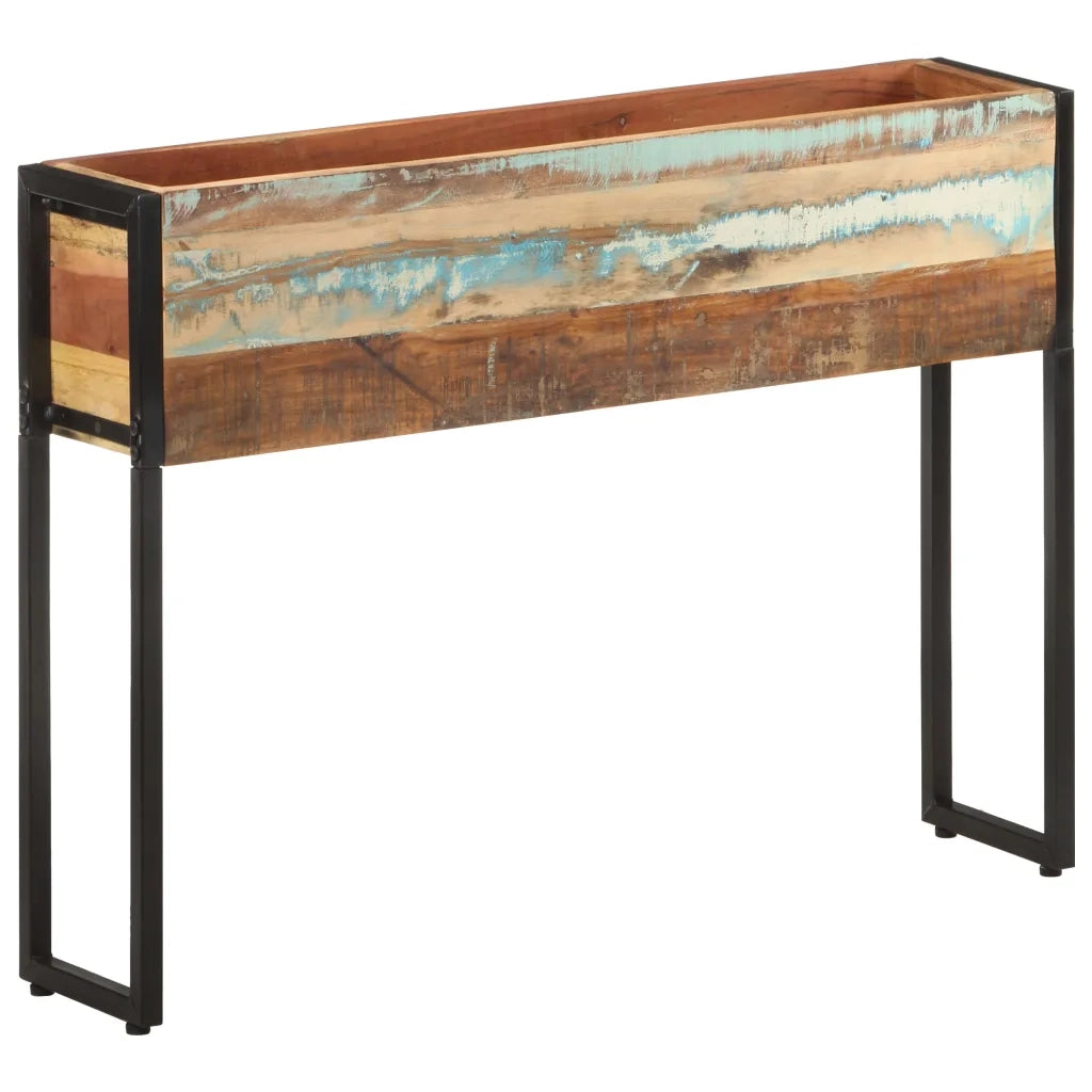 Fioriera | Cassetta per fiori | Vaso 90x20x68 cm in Legno Massello di Recupero