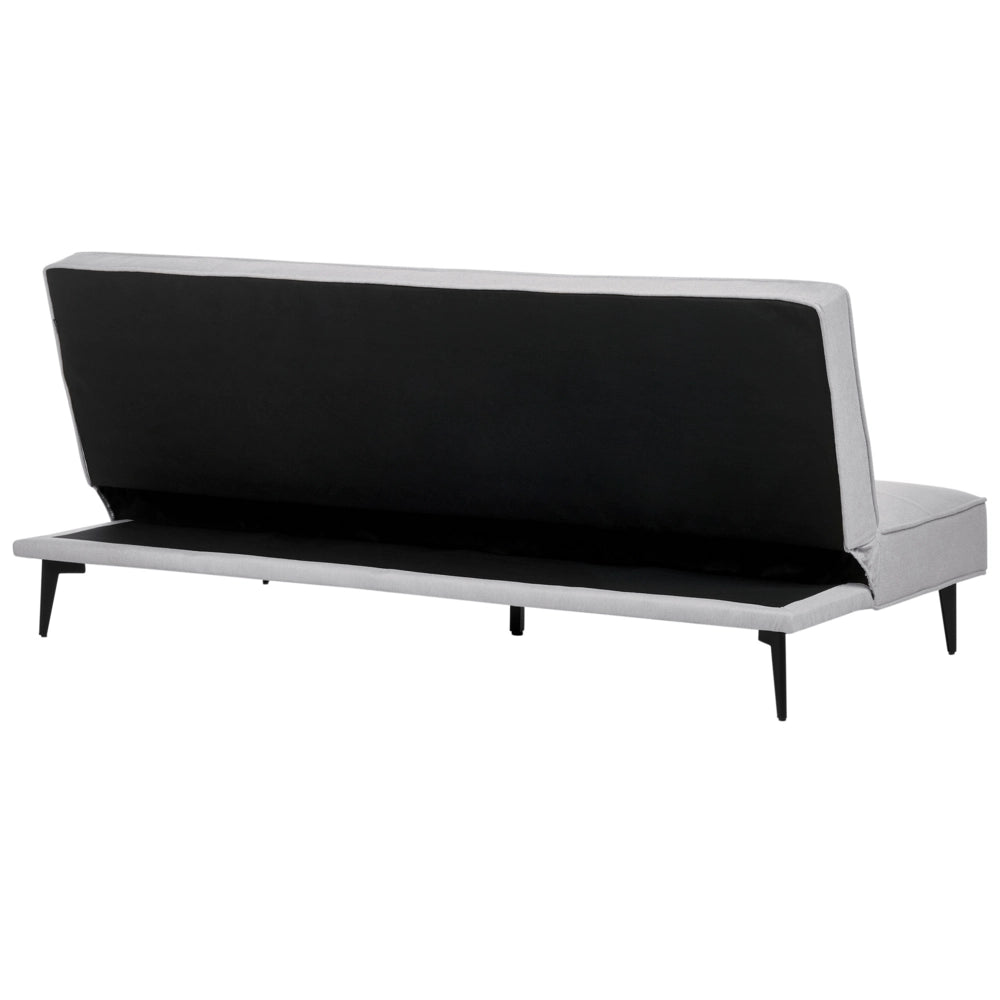 Divano letto in tessuto grigio chiaro Soggiorno moderno trasformabile a 3 posti senza braccioli Design minimalista