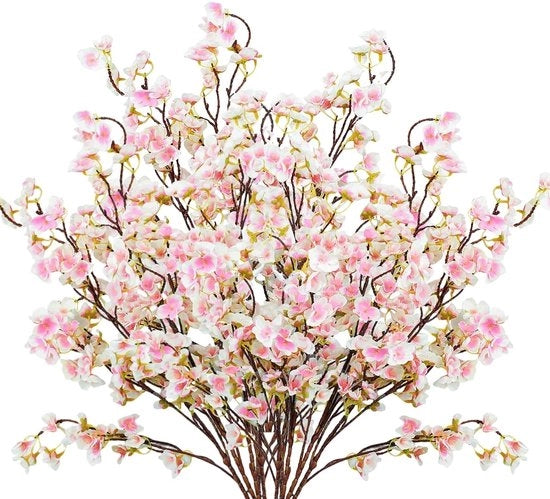 Fiori di ciliegio artificiali - 5 pezzi - fiori di carta - decorazione interna/esterna - steli di 100 cm - realistici e duraturi - fiori artificiali