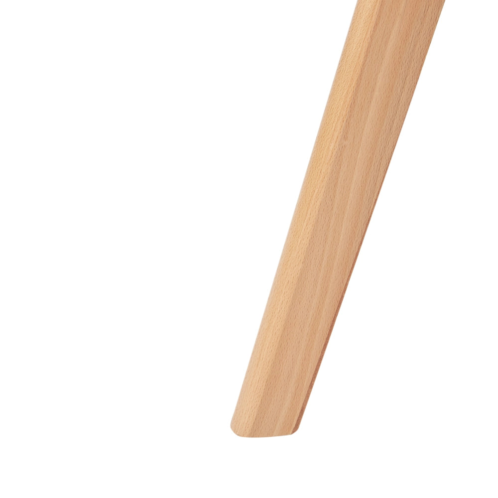 Tavolo da Pranzo Trasparente 180 x 90 cm Piano in Vetro Gambe in Legno Rettangolare Scandinavo Moderno