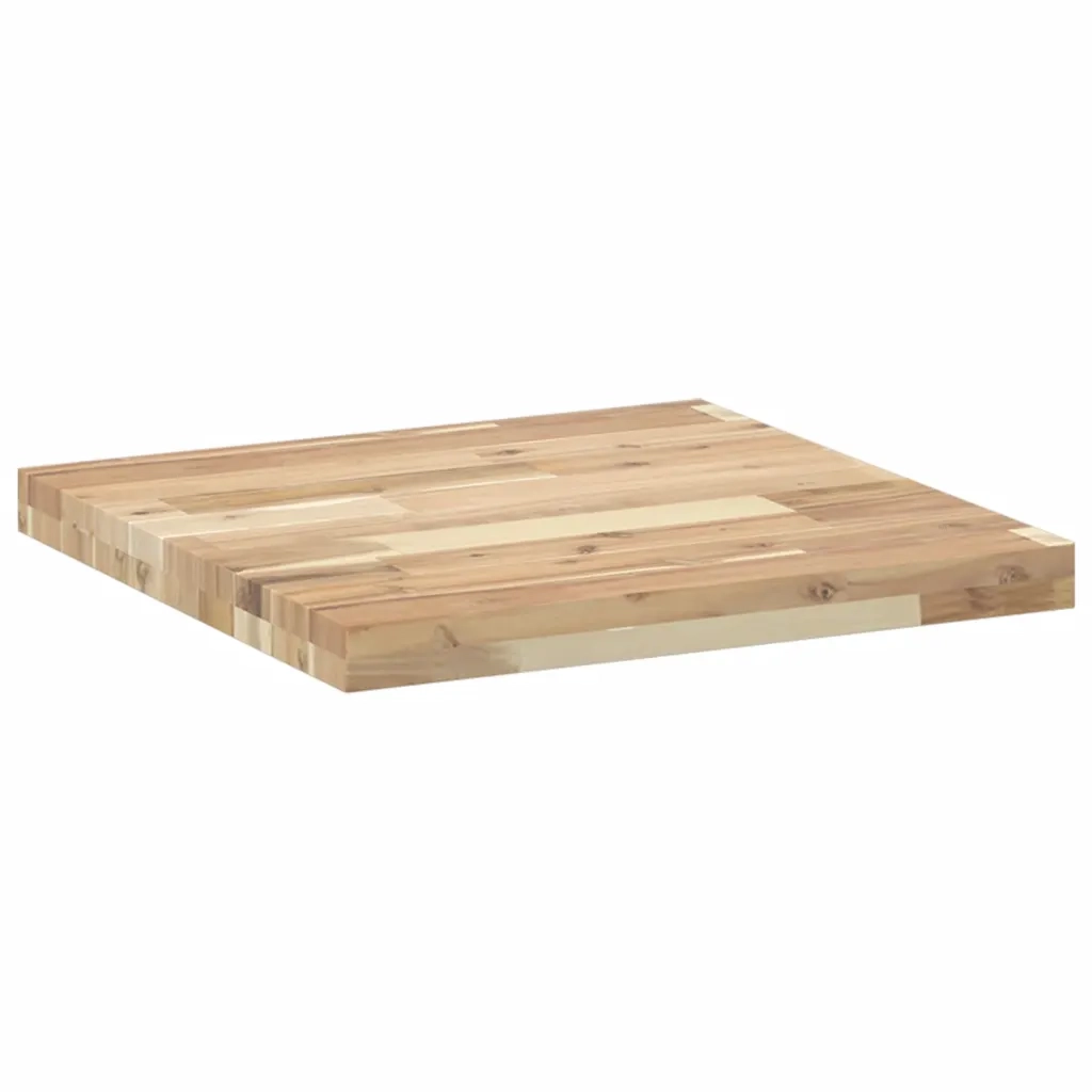 Piano Tavolo | Superficie Tavolo | Piano Scrivania Quadrato 50x50x4 cm in Legno Massello di Acacia