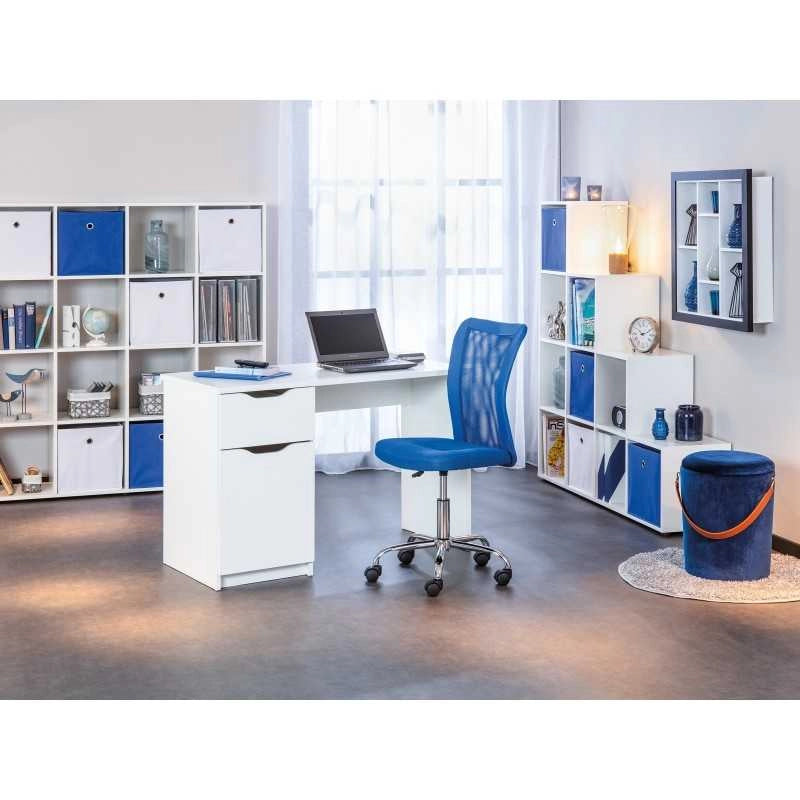 Sedia ufficio Blu Inter Link con ruote regolabile in altezza Dim. 43x56x88-98h