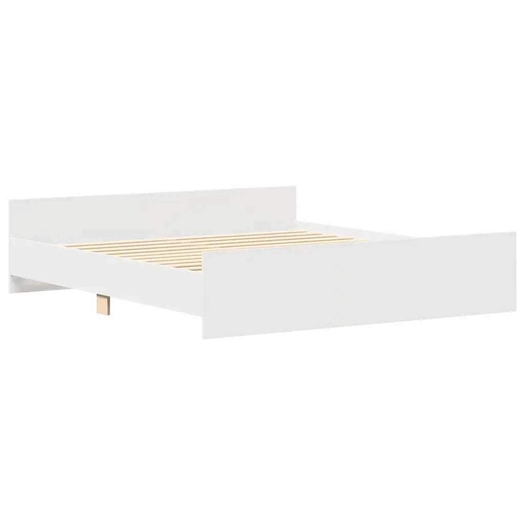 Giroletto con Testiera e Pediera Bianco 200x200 cm 3203733
