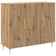 Credenza | Madia | Buffet da pranzo | Armadio da pranzo Rovere artigianale 90 x 34 x 80 cm Legno multistrato