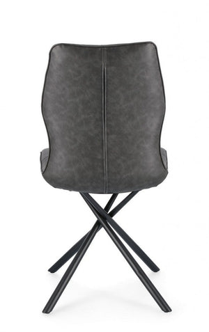 Set 2 Sedie 50x66x94h cm Kepler Pu Antracite