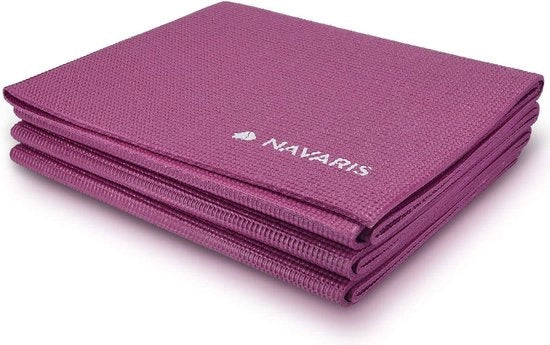 Mat di yoga op-pieghevole per viaggio - 4 mm spesso - Mat di sport antiscivolo per yoga, pilates e fitness - Utilizzabile all'aperto e all'interno