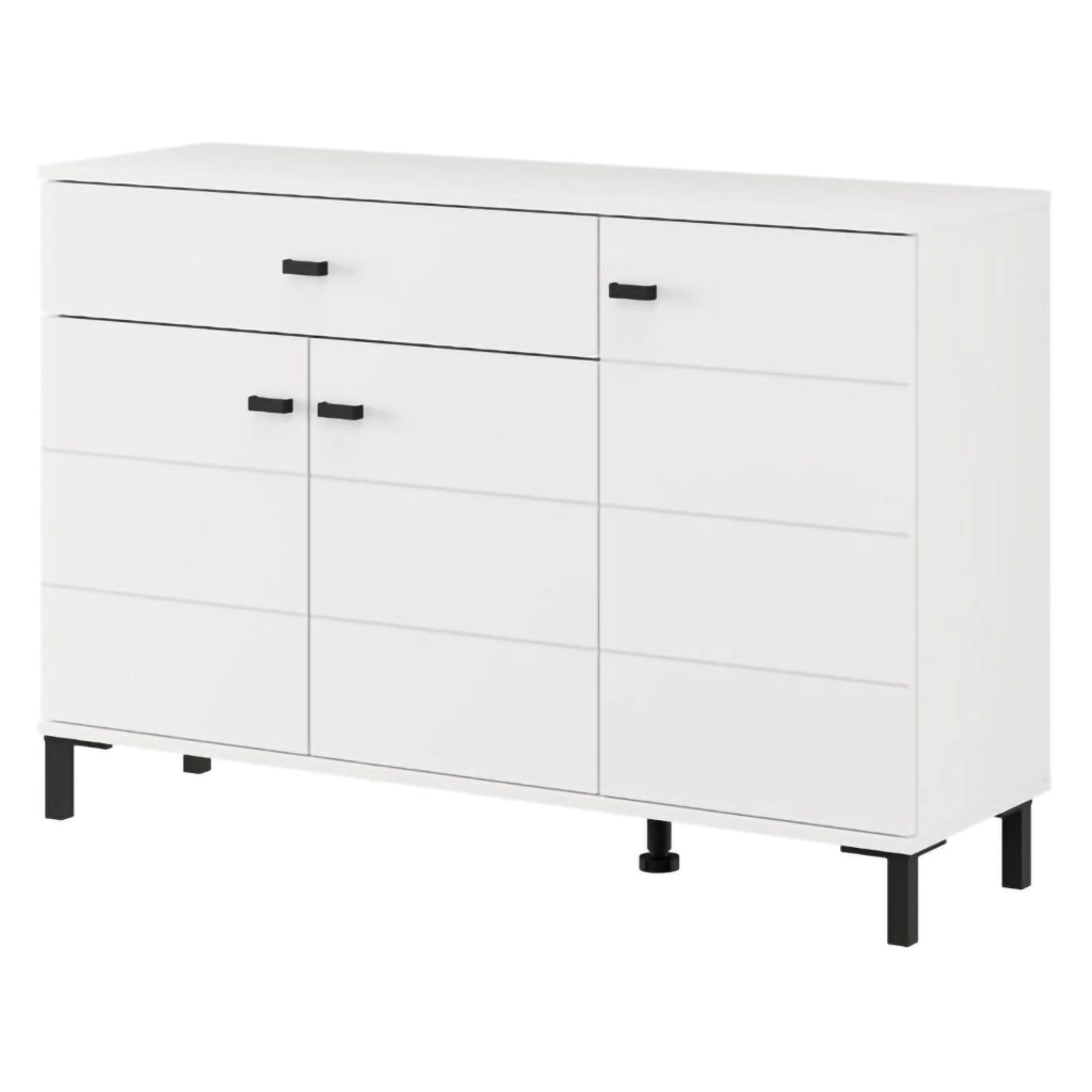 Madia Djanet, Credenza 2 Ripiani, 116x35x78h cm Bianco