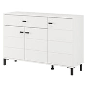 Madia Djanet, Credenza 2 Ripiani, 116x35x78h cm Bianco