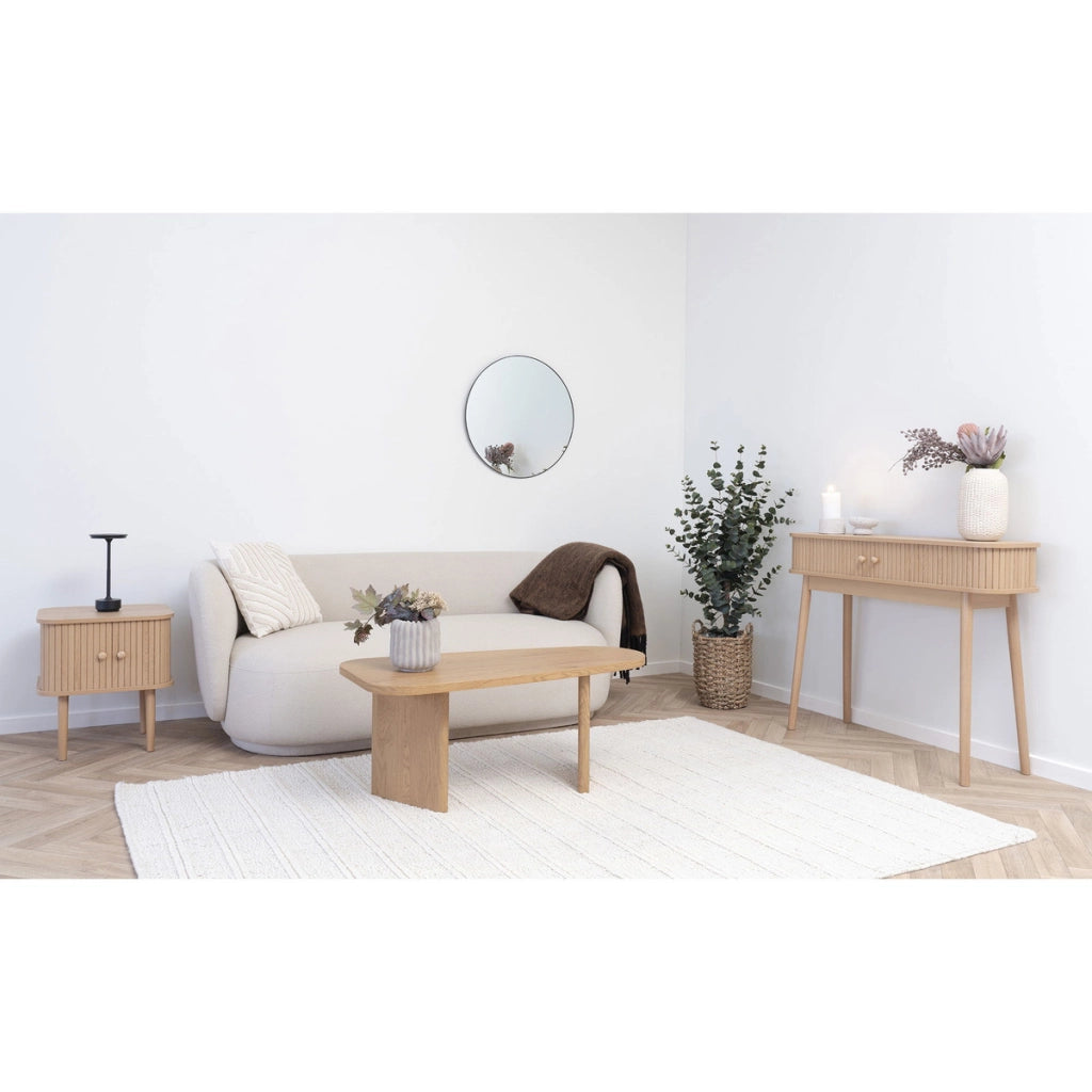 Tavolino Melo 1, Marrone, MDF, 100x50x41 cm