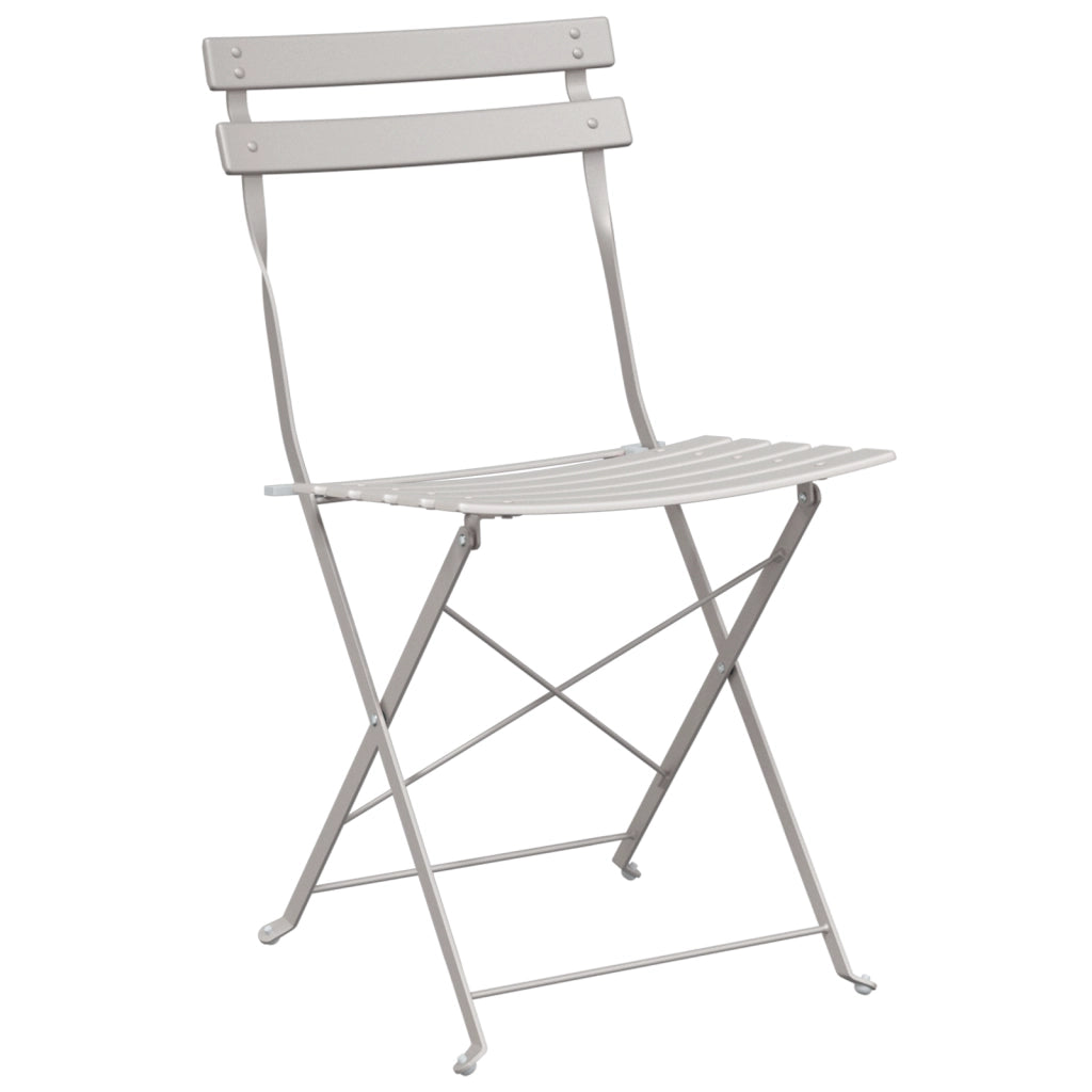Set Bistro Pieghevole 3 Pezzi Beige in Acciaio di