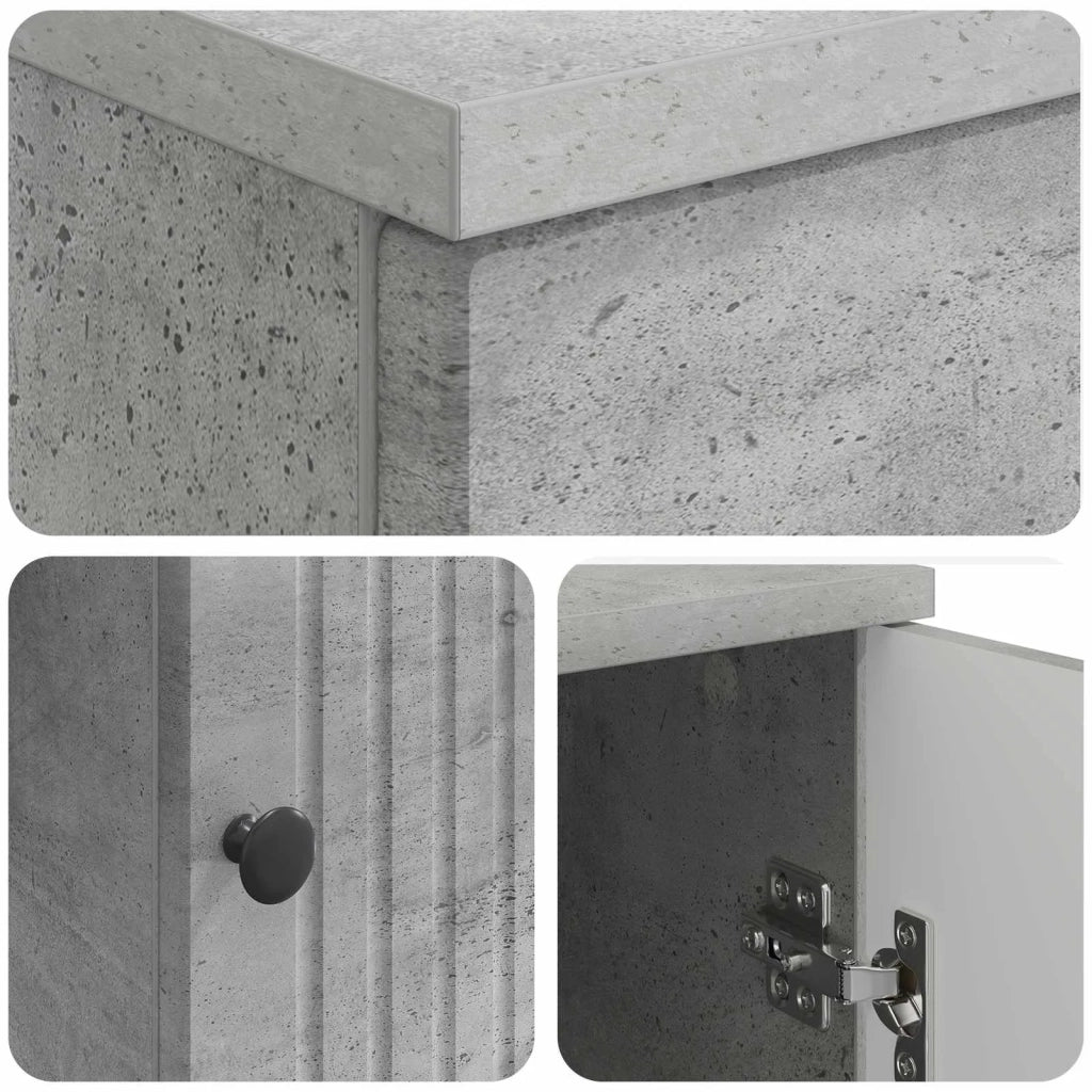 Scrivania con lo scaffale Grigio Cemento 142,5 x 50 x 75 cm 3414579