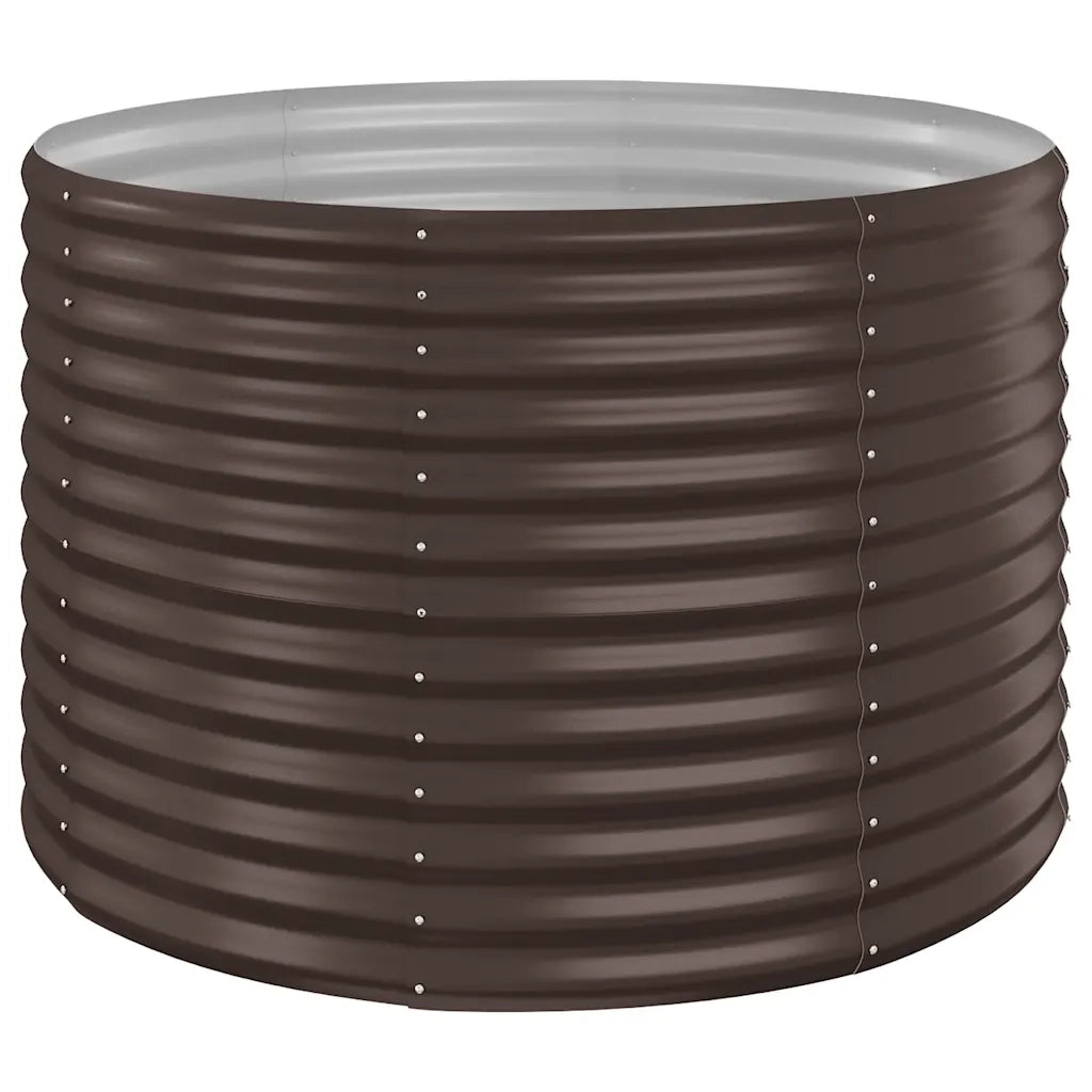 Vaso Giardino Acciaio Verniciato a Polvere 100x100x68cm Marrone cod mxl 66977