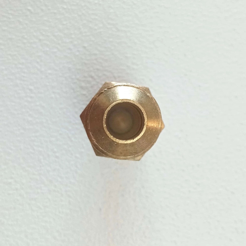 Niples 3/8 x 3/8 diametro 10mm per condizionamento in ottone senza dadi per unire tubo rame