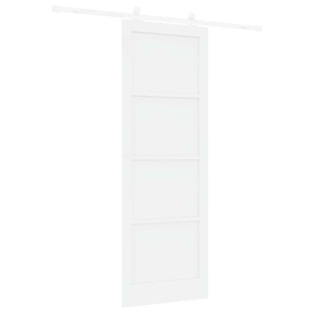 Porta scorrevole Bianco 83 x 232 cm Legno Massello di Pino