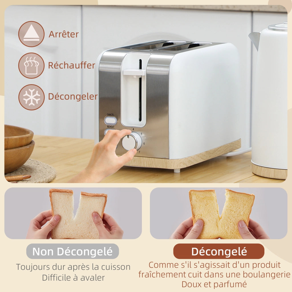 Bollitore e Tostapane ¨C Zephmum ¨C 1.7L 2200W Bianco