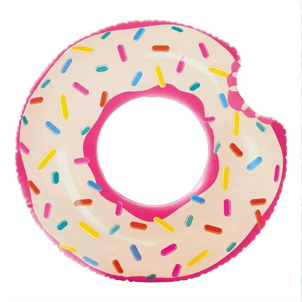 Trade Shop - Salvagente Ciambella Gonfiabile Stampa Donuts Mangiucchiata 107 Cm Mare Piscina -