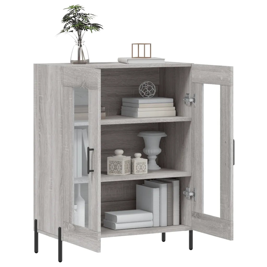 Credenza Grigio Sonoma 69,5x34x90 cm in Legno Multistrato 827802