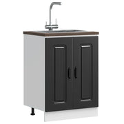 Mobile base lavello Kalmar Nero 60x46x81,5 cm in Truciolato