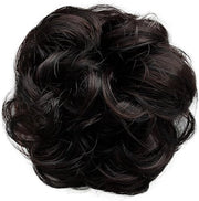 Capigliera voluminosa con chignon opistocciato, capello in stile sposa, ricci donkabrune, mix G33A