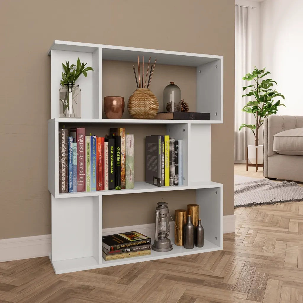 Libreria/Divisorio Bianco 80x24x96 cm in Legno Multistrato cod mxl 13430